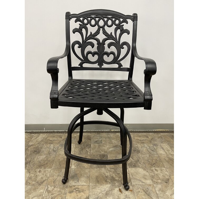 Wrought iron bar stools outdoor hot sale